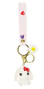 Купить Брелок Зайчик с бантиком (ПВХ) (5,5см) (12-07573-001) — Фото №1