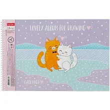 Купить Альбом для рисования Hatber, "Обнимашки", А4, 24 листа, на спирали, в ассортименте — Фото №1