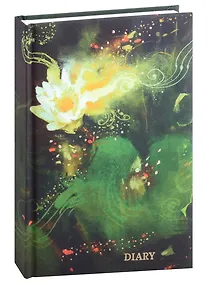 Купить Ежедневник недат. А5 128л "Пруд с лилиями" 7БЦ, с поролоном, ламинация soft touch, тиснение фольгой,  офсет — Фото №1