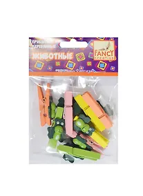 Купить Прищепки деревянные Животные (FD020062) (C22364) (8шт) (3 вида) (Fancy Creative) (3+) (упаковка) — Фото №1