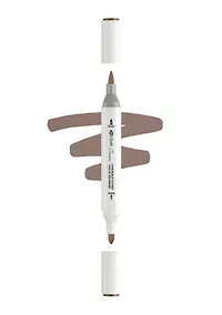 Купить Маркер акриловый "Сонет" коричневый, двусторонний, перо кисть/пуля — Фото №1