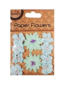 Купить Набор для творчества Цветы с бусинами Paper Flower 2больш.+ 8маленьк.,мятные с голубыми — Фото №1