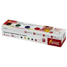 Купить Краски акриловые по ткани Остров Сокровищ, 6 цветов по 25 мл — Фото №1