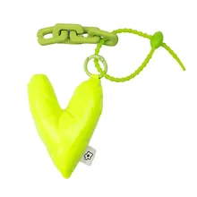 Купить Брелок-обвес на сумку Сердечко дутое (лайм) (12-04305-202506-H3) — Фото №1