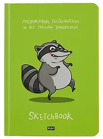Купить Скетчбук 145*203 128л "Енот" 120г/м2, тв.обложка — Фото №1