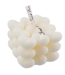 Купить Свеча ароматическая Bubble Сердечки (белая) (6х6) (ПВХ бокс) (12-9314B-5) — Фото №1