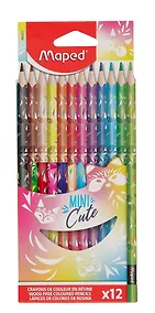 Купить Карандаши цветные Mini Cute, пластиковые 12 цветов — Фото №1