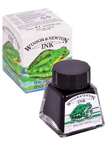 Купить Тушь художественная Winsor&Newton, 14 мл, зеленый бриллиант — Фото №1