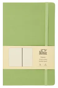 Купить Книга для записей А5 96л кл. "Joy Book. Чай матча" иск.кожа, тонир.блок, скругл.углы, ляссе, резинка, карман на задн.форзаце — Фото №1