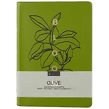 Купить Ежедневник недат. А5 160л "Olive" зеленый, иск.кожа, интегр.переплет, тонир.блок, ляссе — Фото №1
