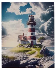 Купить Набор для творчества. Алмазная мозаика "Путеводный маяк", 20 х 25 см — Фото №1