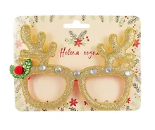 Купить Очки новогодние Рожки (пластик) (12-06141-P5) — Фото №1