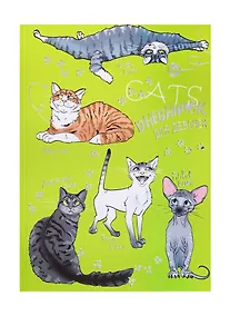 Купить Дневничок для девочек А5 48л "Породы котов" 7БЦ, глянц.пленка, тиснение цв.фольгой, полноцв.блок, офсет 80г/м2 — Фото №1