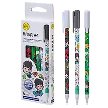 Купить Ручки гелевые пиши-стирай синие 6 штук "Влад А4" 0,6 мм, в ассортименте — Фото №1