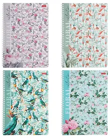 Купить Тетрадь в клетку Hatber, Floral collection, А4, 80 листов, в ассортименте — Фото №1