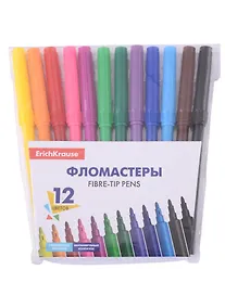 Купить Фломастеры Erich Krause, Basic, 12 цветов — Фото №1