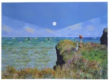 Купить Папка-конверт А4 на кнопке "Клод Моне. Прогулка по скалам" — Фото №1