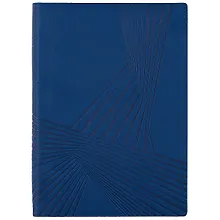 Купить Ежедневник недат. А6+ 126*174 160л "Кассандра" синий, кожзам, мягкий переплет, блинт.тисн, тонир.блок, ляссе — Фото №1