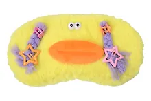 Купить Маска для сна Чудик с косами (желтая) (плюш) (пакет) (12-202509-37395-01) (Lafilaf) — Фото №1