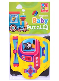 Купить Мягкие магнитные Baby puzzle "Транспорт" 2 картинки, 7 эл. — Фото №1