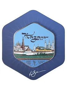 Купить Магнит синий Кремль, с подвесом (Казань) (тат 104б) — Фото №1