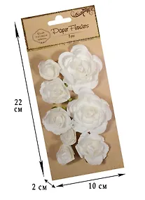 Купить Цветы бумажные микс размеров, 8шт (C26004839W) — Фото №1