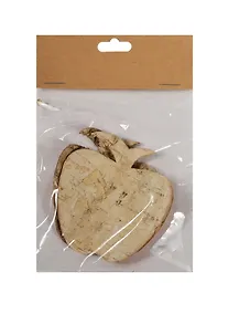 Купить Декоративный элемент из коры в пакете с хедером, яблочко, 2 шт, 7*6,5 см (11-00278-YW028) — Фото №1