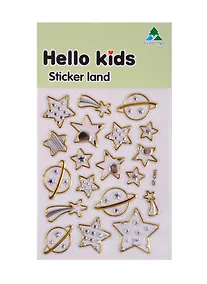 Купить Наклейки с обводкой Космос (серебро, золото), 13 х 21,7 см , PVC — Фото №1