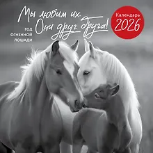 Купить Год огненной лошади. Мы любим их. Они друг друга! Календарь настенный на 2026 год (300х300 мм) — Фото №1