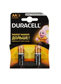 Купить Батарейки "Duracell Basic", AA, 2 штуки — Фото №1