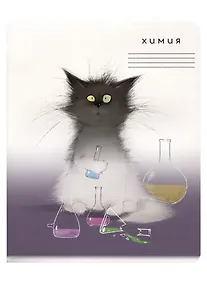 Купить Тетрадь предметная в клетку "Кот учёный. Химия", 48 листов — Фото №1