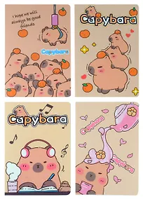 Купить Тетрадь 32 листа в линейку "Capybara" сшивка, в ассортименте — Фото №1