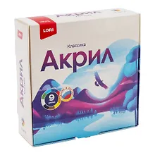 Купить Краски акриловые LORI Классика, 9 цветов по 20 мл — Фото №1