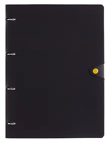 Купить Тетрадь А4 80 листов, клетка, "Favorite Black. No 1" на кольцах, сменный блок, на кнопке — Фото №1