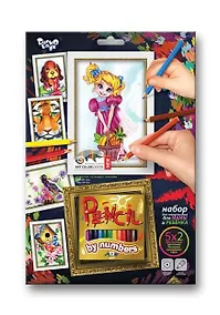 Купить Набор для творчества, Раскраска карандашами по номерам Девочка — Фото №1