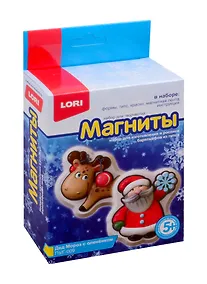 Купить Набор для творчества LORI Магниты из гипса Дед Мороз с оленёнком Пз/Г-009 — Фото №1