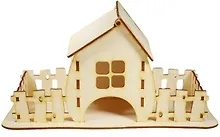 Купить Чайный домик Лесовичка с заборчиком-3 (2160504) (25х10х15,5см) (игрушка из дерева) (упаковка) — Фото №1