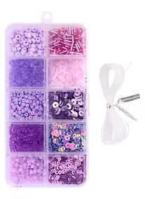 Купить Набор бисера для рукоделия (фиолетовый микс) — Фото №1