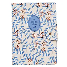 Купить Тетрадь А5 96л кл. "Diary" молочный, иск.кожа, мягк.переплет, полускр.спираль, нашивка с блинт.тиснением, кнопка — Фото №1