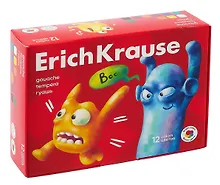 Купить Краски гуашевые 12цв 20мл "Jolly Friends" к/к, ERICH KRAUSE — Фото №1