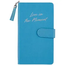 Купить Ежедневник недат. А6+ 120л 110*190 "Буйвол" голубой, кожзам, тв. переплет, магнит.клапан, кисточка, тонир.блок, ляссе — Фото №1