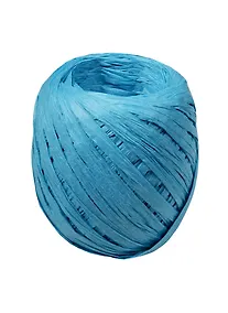 Купить Набор для упаковки, кокон, рафия, 20м, крафт уп., голубой — Фото №1