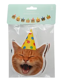 Купить Гирлянда-растяжка Коты в колпаках (картон) (11х200) — Фото №1