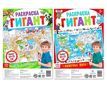 Купить Удивительные животные. Набор раскрасок-гигантов (комплект из 2 книг) — Фото №1