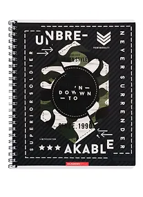 Купить Тетрадь в клетку Academy Style, "Надписи на хаки", 96 листов, в ассортименте — Фото №1