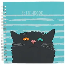 Купить Скетчбук «Любопытный кот», 50 листов — Фото №1