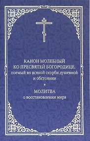 Купить Канон молебный ко Пресвятой Богородице, поемый во всякой скорби душевной и обстоянии. Молитва о восстановлении мира — Фото №1