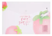 Купить Папка-конверт А4 на кнопке "Котики на фруктах", в ассортименте — Фото №1