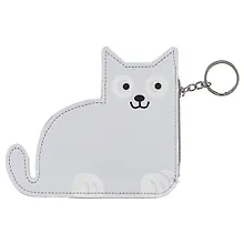 Купить Кошелек на молнии плоский Котик сидит (ПВХ) (14×12) (12-10832-5) — Фото №1