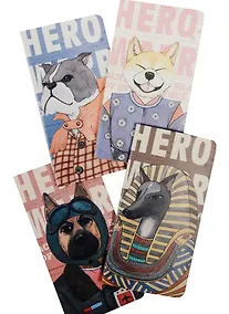 Купить Записная книжка А6+ 24л кл. 90*170мм "World hero" сшивка, ассорти, Languo — Фото №1